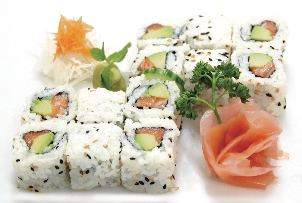 Soupe,salade,12 california maki saumon