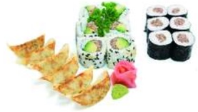 soupe,salade,riz,8 california maki thon cuit,8 maki thon cuit,6 raviolis japonais